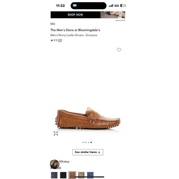 The Men‎ Store at Bloomingdale\'s Penny Loafer Drivers- Leather , US 9.1/2